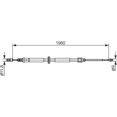 BOSCH | Seilzug, Feststellbremse | 1 987 482 432