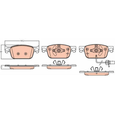 GDB2127 Bremsbelagsatz, Scheibenbremse