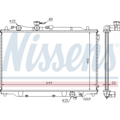Nissens | Kühler, Motorkühlung | 62405A