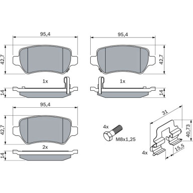 0 986 494 654 Bremsbelagsatz, Scheibenbremse
