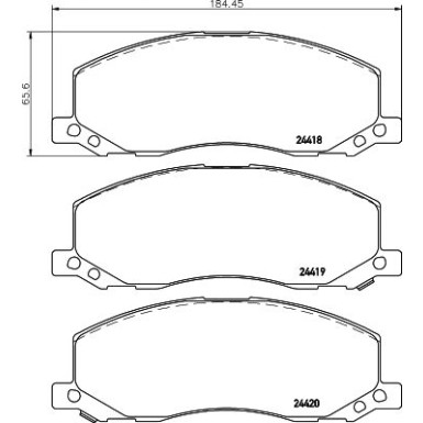 Hella Pagid | Bremsbelagsatz, Scheibenbremse | 8DB 355 013-061