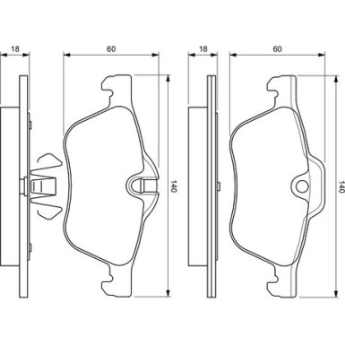 0 986 424 652 Bremsbelagsatz, Scheibenbremse