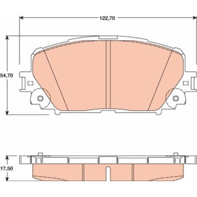 GDB3460 Bremsbelagsatz, Scheibenbremse