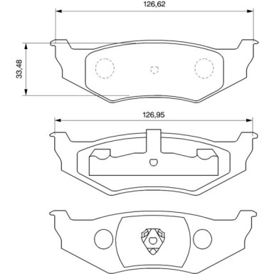 0 986 424 585 Bremsbelagsatz, Scheibenbremse
