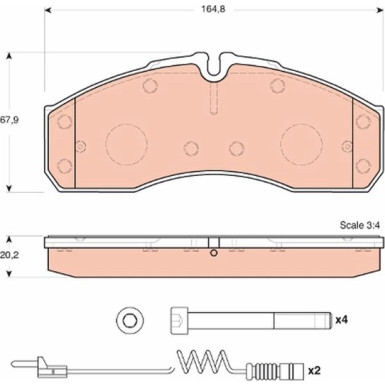 GDB1694 Bremsbelagsatz, Scheibenbremse