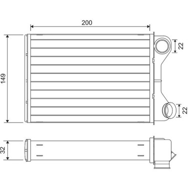 811569 Wärmetauscher, Innenraumheizung