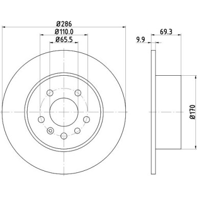 Hella | Bremsscheibe | 8DD 355 104-701