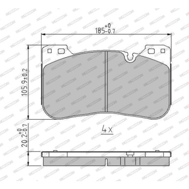 Ferodo | Bremsbelagsatz, Scheibenbremse | FDB5301
