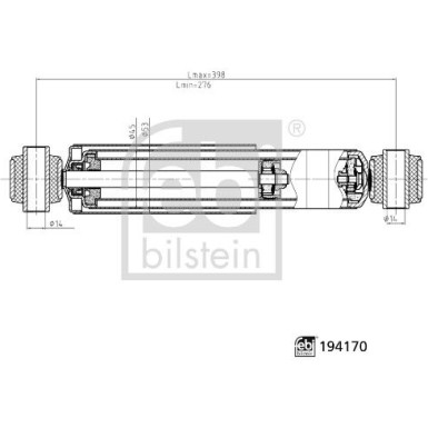 febi bilstein | Stoßdämpfer | 194170