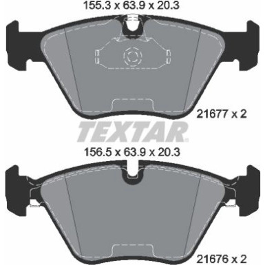 Textar | Bremsbelagsatz, Scheibenbremse | 2167703