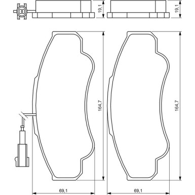 BOSCH Bremsbelagsatz, Scheibenbremse 0 986 424 769