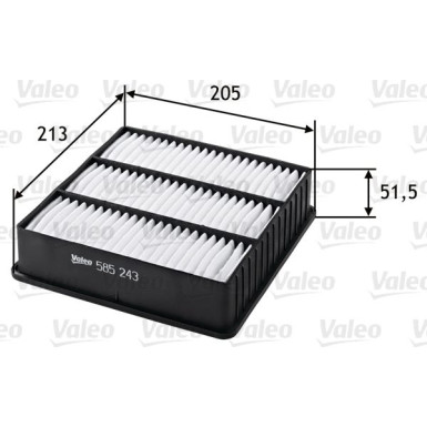 Valeo | Luftfilter | 585243