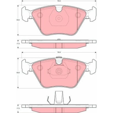 GDB1619 Bremsbelagsatz, Scheibenbremse