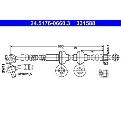 ATE | Bremsschlauch | 24.5176-0660.3