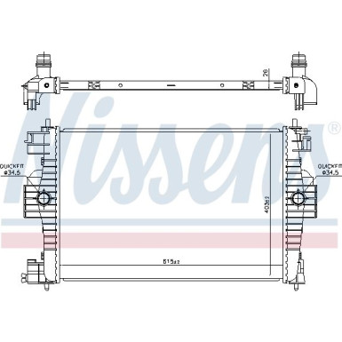 Nissens | Kühler, Motorkühlung | 636012