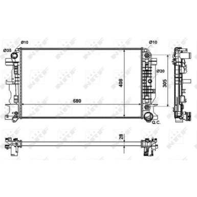 53833 Kühler, Motorkühlung EASY FIT