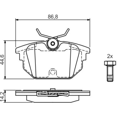 0 986 424 545 Bremsbelagsatz, Scheibenbremse