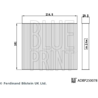 ADBP250078 Filter, Innenraumluft ADBP250078 Filter, Innenraumluft