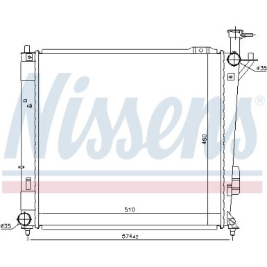 Nissens | Kühler, Motorkühlung | 67518