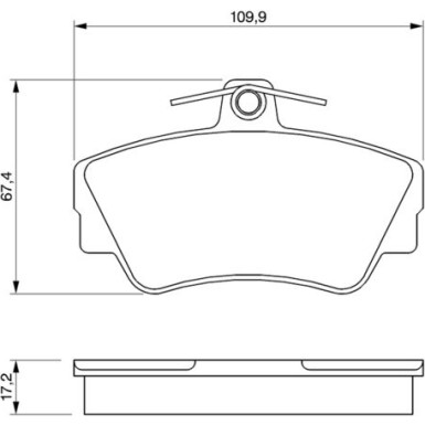 0 986 460 989 Bremsbelagsatz, Scheibenbremse