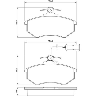 BOSCH Bremsbelagsatz, Scheibenbremse 0 986 466 693