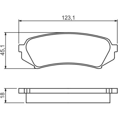 0 986 424 641 Bremsbelagsatz, Scheibenbremse