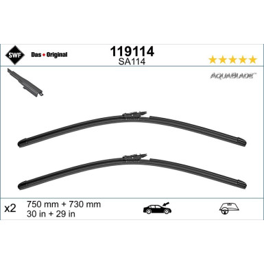 119114 Wischblatt DAS ORIGINAL AQUABLADE 119114 Wischblatt DAS ORIGINAL AQUABLADE