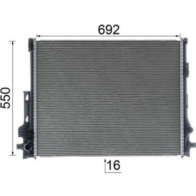 CR 2607 000P Kühler, Motorkühlung BEHR *** PREMIUM LINE ***