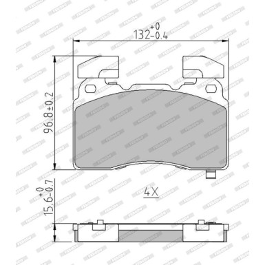 FDB5058 Bremsbelagsatz, Scheibenbremse PREMIER ECO FRICTION