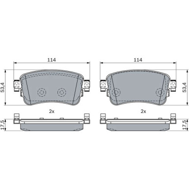 0 986 424 437 Bremsbelagsatz, Scheibenbremse
