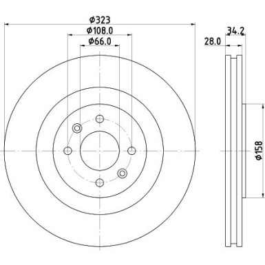 Hella | Bremsscheibe | 8DD 355 120-401