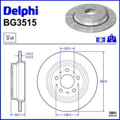 Delphi Bremsscheibe BG3515