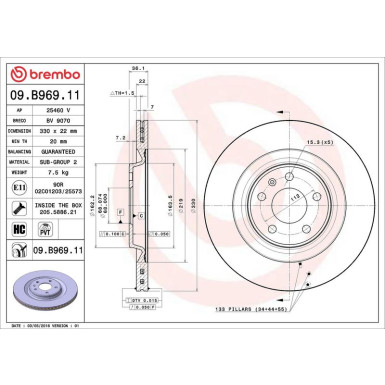 Brembo | Bremsscheibe | 09.B969.11