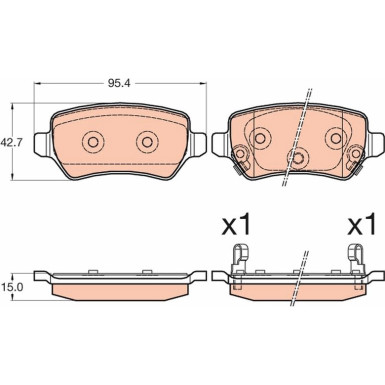 GDB3585 Bremsbelagsatz, Scheibenbremse