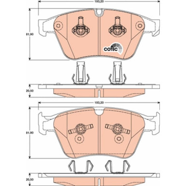 GDB1794 Bremsbelagsatz, Scheibenbremse COTEC