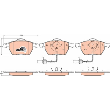 GDB1307 Bremsbelagsatz, Scheibenbremse COTEC