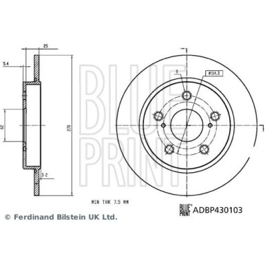 Blue Print Bremsscheibe ADBP430103