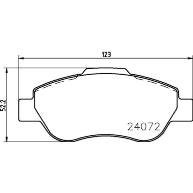 Hella | Bremsbelagsatz, Scheibenbremse | 8DB 355 011-241