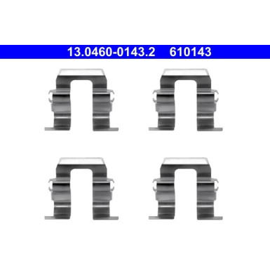 ATE | Zubehörsatz, Scheibenbremsbelag | 13.0460-0143.2