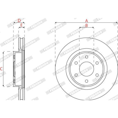 Ferodo | Bremsscheibe | DDF2742C Ferodo | Bremsscheibe | DDF2742C