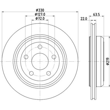 Hella | Bremsscheibe | 8DD 355 122-511