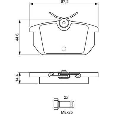 BOSCH Bremsbelagsatz, Scheibenbremse 0 986 491 030