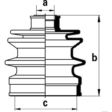 J2863003 Faltenbalgsatz, Antriebswelle