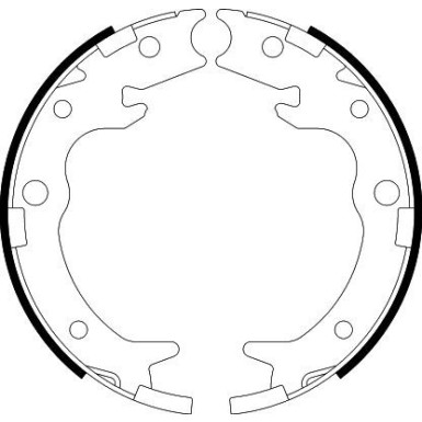 Hella | Bremsbackensatz, Feststellbremse | 8DA 355 050-621