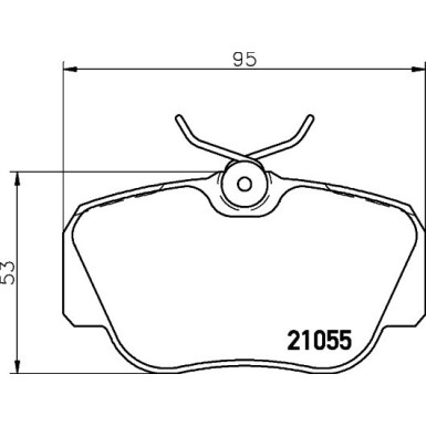 Hella | Bremsbelagsatz, Scheibenbremse | 8DB 355 006-181