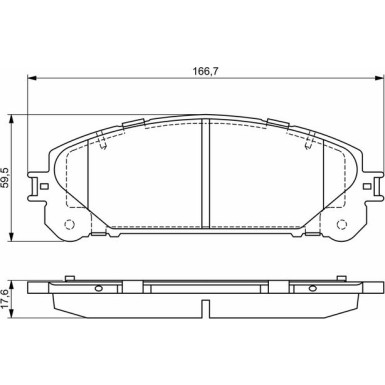 BOSCH Bremsbelagsatz, Scheibenbremse 0 986 494 686