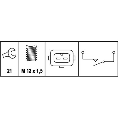 6ZF 007 673-001 Schalter, Rückfahrleuchte