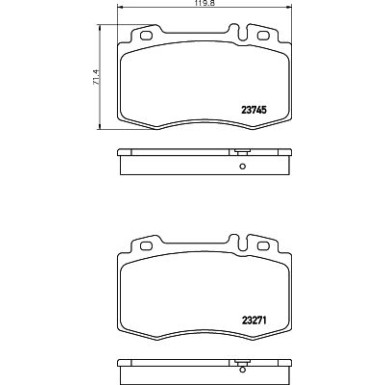 Hella | Bremsbelagsatz, Scheibenbremse | 8DB 355 010-101