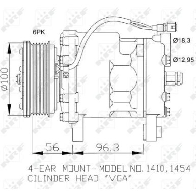 NRF Kompressor, Klimaanlage EASY FIT 32065