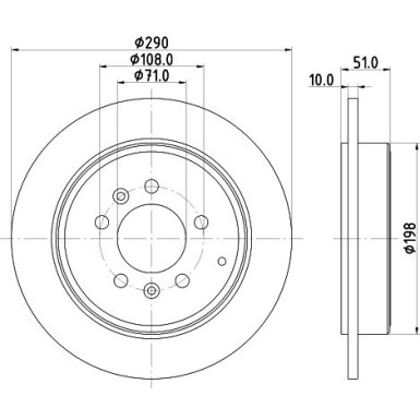 Hella | Bremsscheibe | 8DD 355 108-431